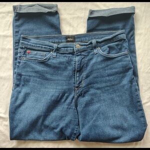 Hudson Natalie Cropped Folded Cuff Boyfriend Jeans Size 32 x 27